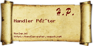 Handler Péter névjegykártya
